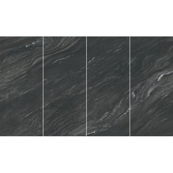 Керамогранит AYWB Керамогранит Marvel Diva Black Tempest Silk Kit Endless 6mm 120x278