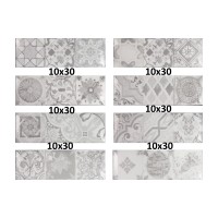 Antique gris brillo bisel 10x30