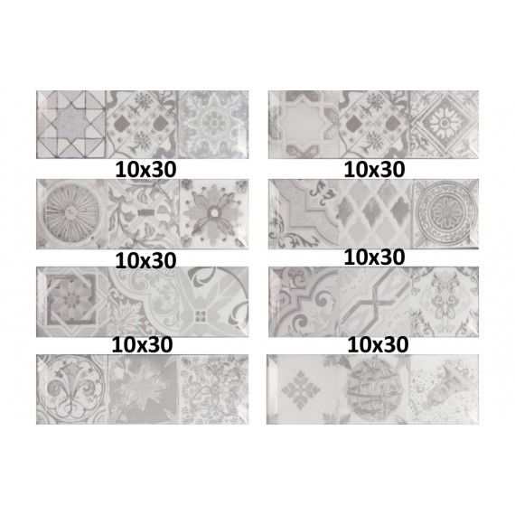 Керамическая плитка Antique gris brillo bisel 10x30