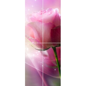 Arco Lila Roza Панно (комплект 4 шт) 50x120