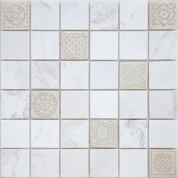Мозаика Art Dolomiti bianco MAT 48x48x8 300x300x8