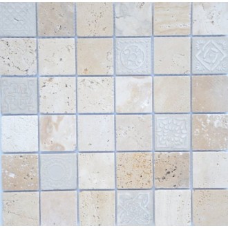 Art Travertino beige MAT 48x48x8 300x300x8