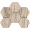 BR01 Bernini Hexagon Pearl Мозаика неполированная 25x28,5