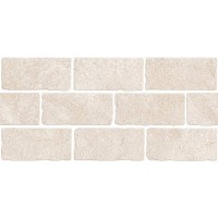 BR022T Керамогранит Бордюр Роверелла бежевый светлый мозаичный 34,5x14,7x0,9