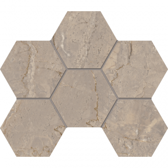 BR02 Bernini Hexagon Beige Мозаика неполированная 25x28,5