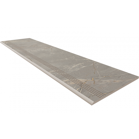 Керамогранит BR03 Bernini Grey Ступень неполированная 30x120