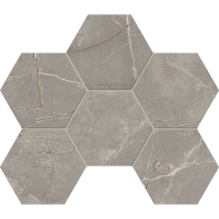 BR03 Bernini Hexagon Grey Мозаика полированная 25x28,5