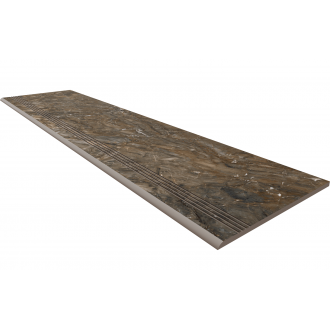 BR04 Bernini Dark Brown Ступень неполированная 30x120