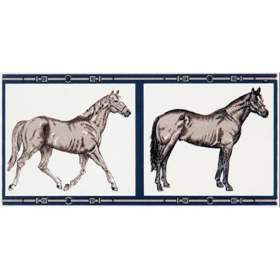 Керамическая плитка B HOR 08 horses su panna 10x20