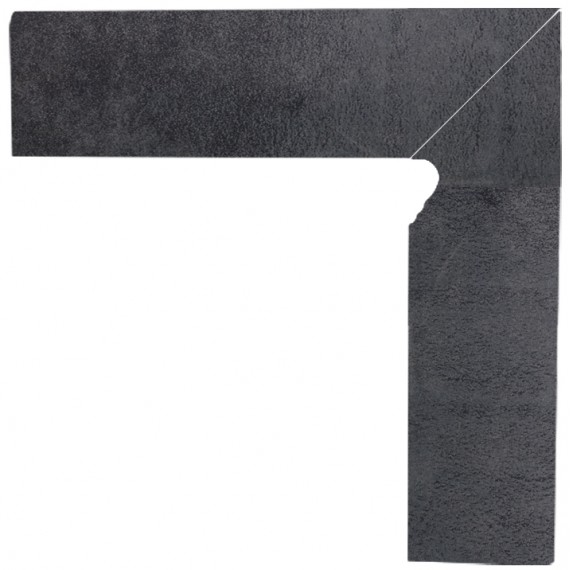 Керамическая плитка Bazalto Grafit Cokol 2 El. Prawy 30x8,1