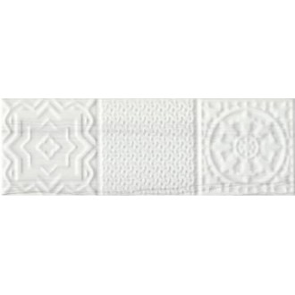 Belvedere Relieve Blanco 10x30