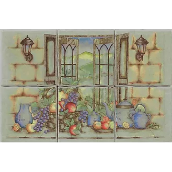 Керамическая плитка Beni Caseron 6 Verde Pano 30x45