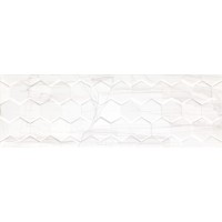 Brennero White Hexagon Rett 25x75