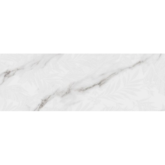 Керамическая плитка Carrara Leaves White 31.6x90