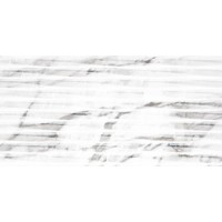 Carrara White Lined Shine структурная 30x60