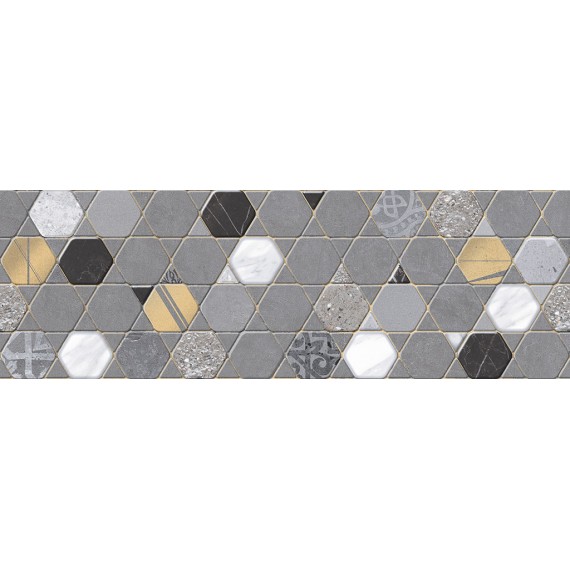Керамическая плитка Cemento Ash Crystal Dec 30x90x1,05