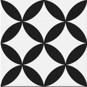 Circle Black Pre-Cut 45x45