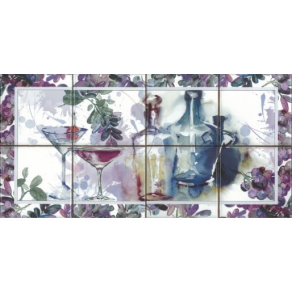 Керамическая плитка Composicion Acuarela Vino 20х40