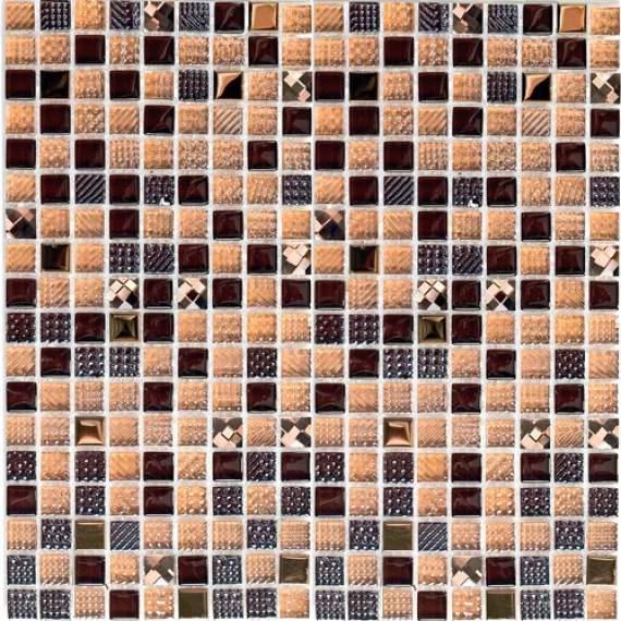 Мозаика Crystal brown (стекло) 15*15 300*300