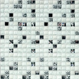 Мозаика Crystal white (стекло) 15*15 300*300