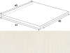 DCC4J360 Defile white left corner 42*42
