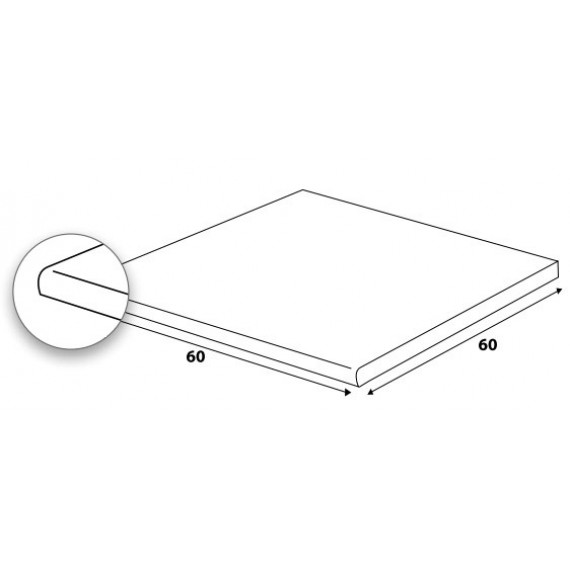 Ступени DCH66588 KAAMOS OUTDOOR black 60x60