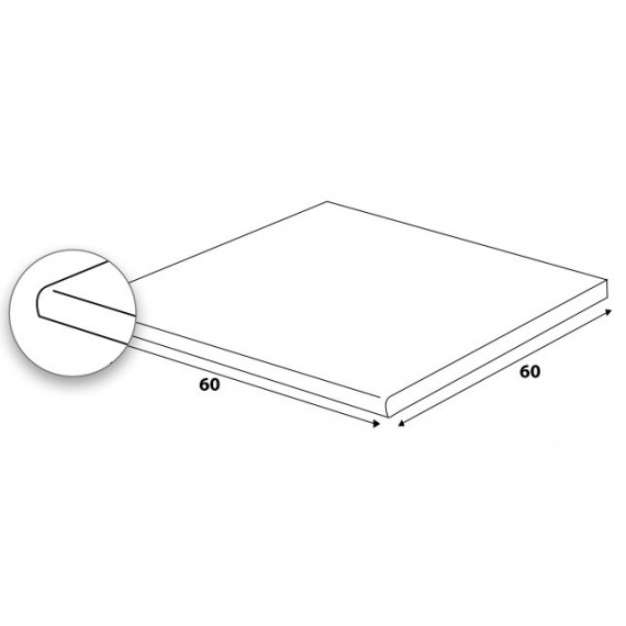 Ступени DCH66741 REBEL OUTDOOR grey 60x60