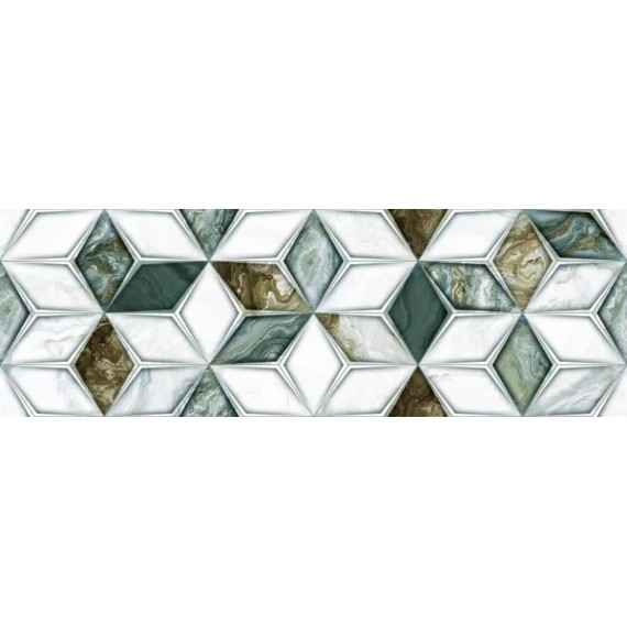 Керамическая плитка DG17-04 Плитка Hypnose Malachite Decor 04 glossy 30x90