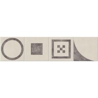 DKR01062 Dec.Combi 4 Bia/Nero Rett 30x30