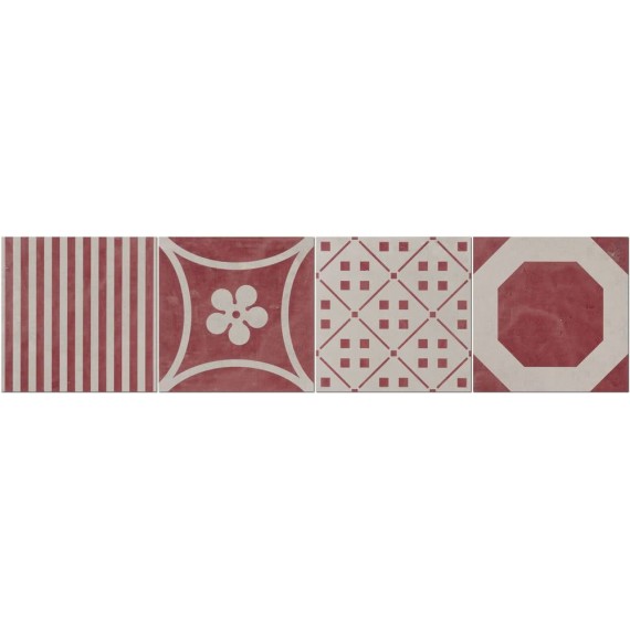 Керамогранит DKR01262 Dec.Combi 4 Bei/Rosso Ret 30x30