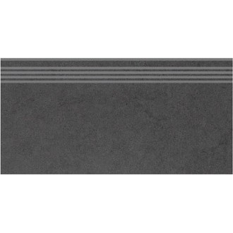 DP603400R/GR Ступень Фьорд черный обрезной 30х60