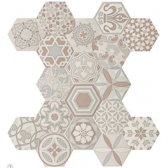 Керамическая плитка Dec. VODEVIL IVORY 17.5*17.5 микс