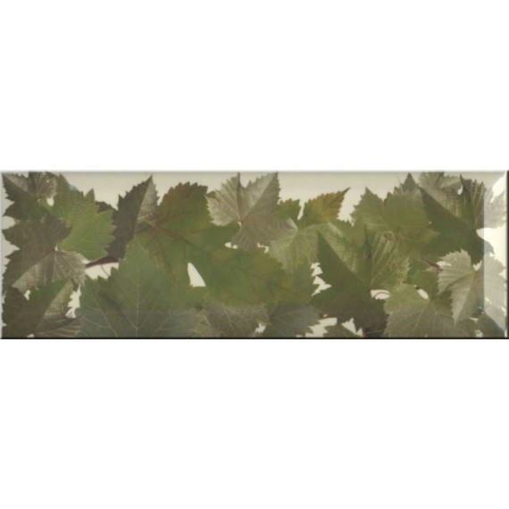 Керамическая плитка Decor Cen. Hojas Crema 10x30