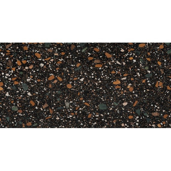 Керамогранит ENIND3214MT80160 Terrazzo Black Matt 800x1600x9