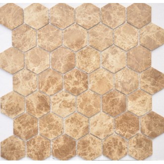Emperador light MAT hex 18x30x6 295x305x6