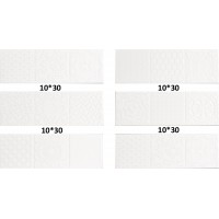 Esencia Relieve Blanco Brillo 10x30