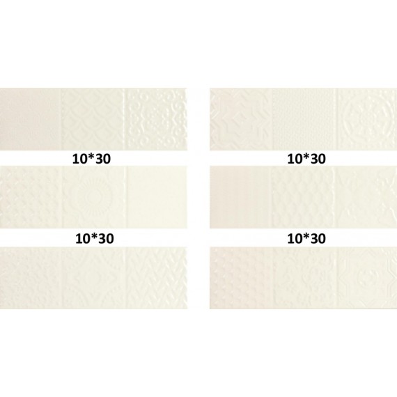Керамическая плитка Esencia Relieve Crema Brillo 10x30