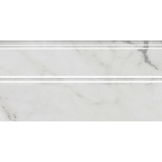 Ступени FMA033R Плитка Плинтус Коррер белый глянцевый обрезной 30x15x1,7