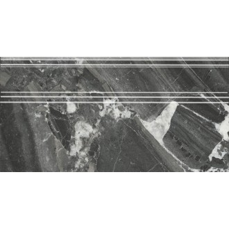 FME025R Плитка Плинтус Риальто чёрный глянцевый обрезной 20x40x1,6