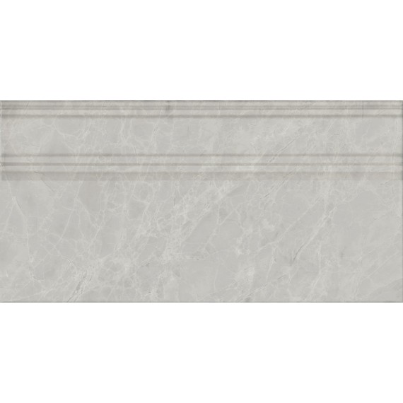 Ступени FME027R Плитка Плинтус Риальто серый светлый глянцевый обрезной 20x40x1,6