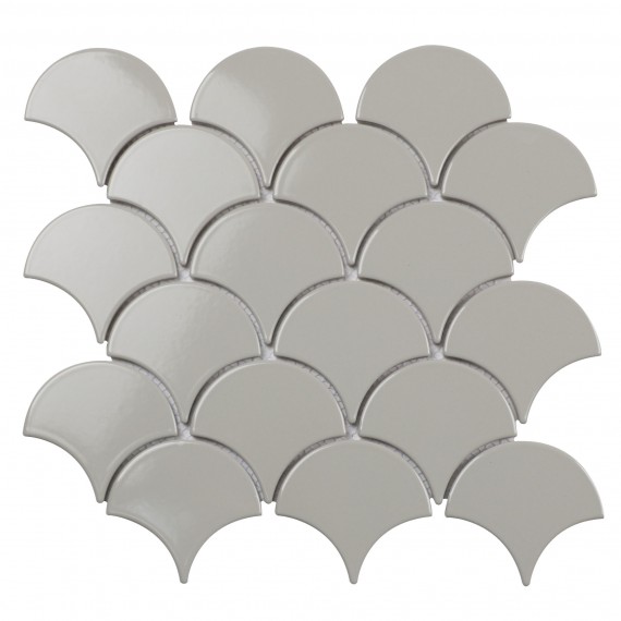Мозаика Fan Shape Light Grey Glossy (BF1912) 29.3х27.4