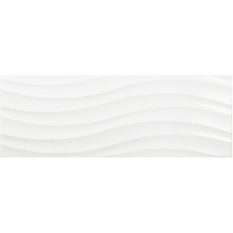 Flat Ondas Blanco Brillo 25x70