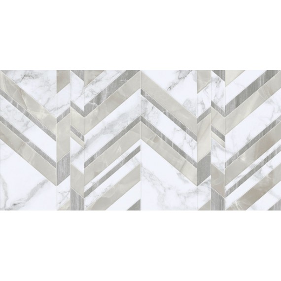 Керамическая плитка G70151 Marmo Bianco Chevron белый 30х60