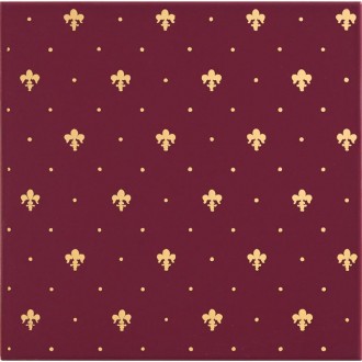 GLL03-01 GIGLIO ORO SU BORDEAUX 20x20