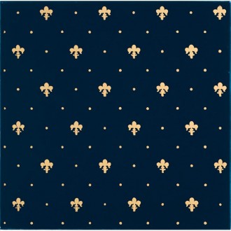 GLL03-11 GIGLIO ORO SU BLU 20x20