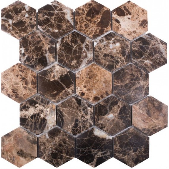 Мозаика HEXAGON DARK EMPERADOR POLISHED 28,2х26