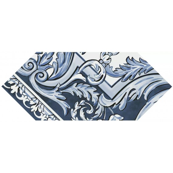 Ступени HGD/A515/35000 Плитка Декор Алмаш 4 синий глянцевый 14х34