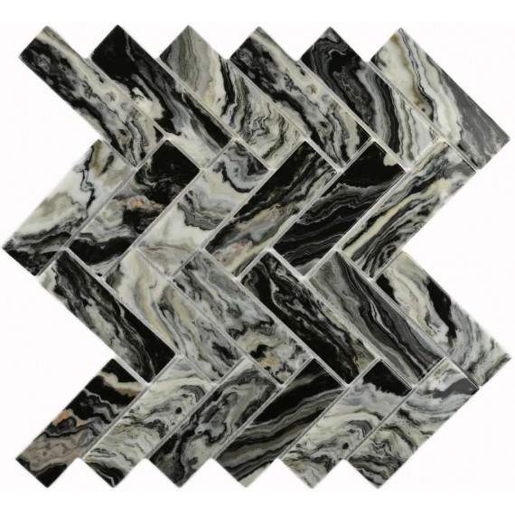 Мозаика Hadar Black 30*98*4.5 268*286