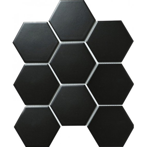 Мозаика Hexagon big Black Matt (SBH4810) 25.6х29.5