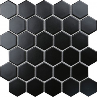 Hexagon small Black Matt (IDL4810) 27.2х28.2